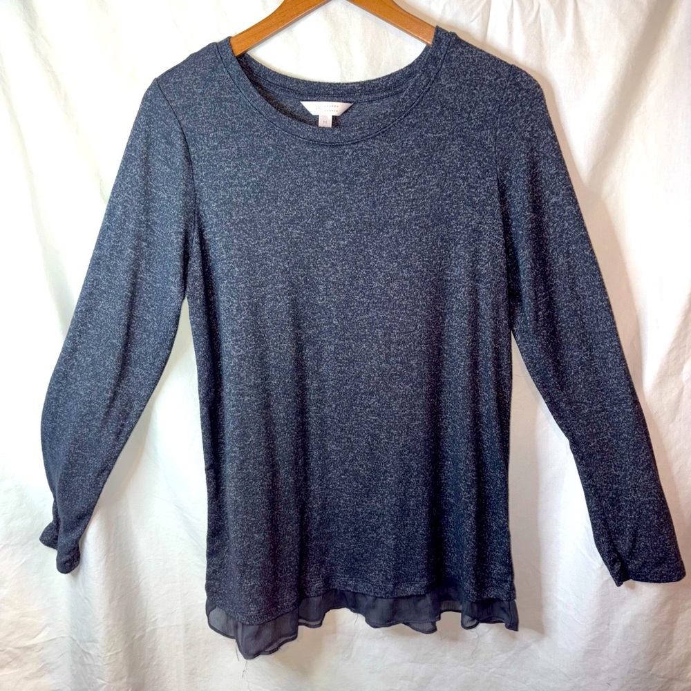 LC Lauren Conrad Charcoal Long Sleeve Top Size Medium